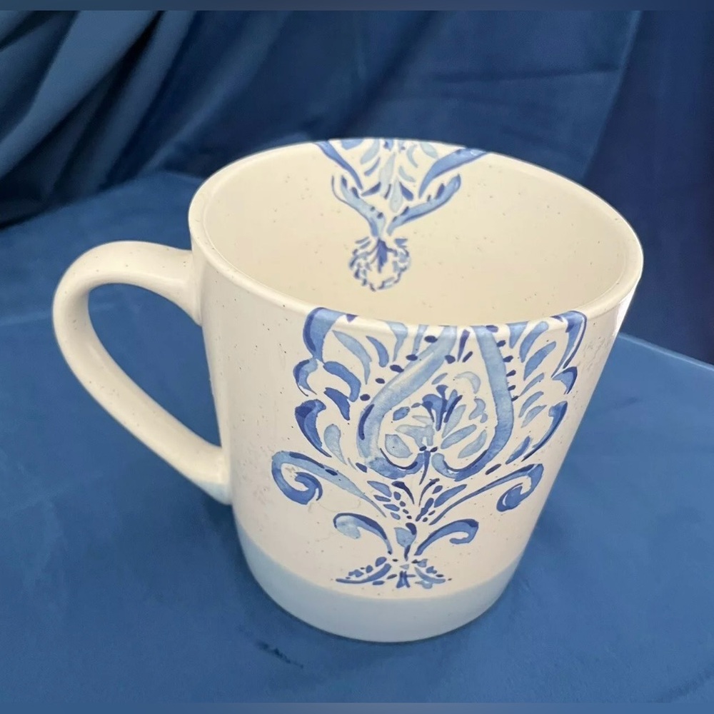 Wandering Moon Blue Paisley X-Large Coffee Mug 
Double Sided Design